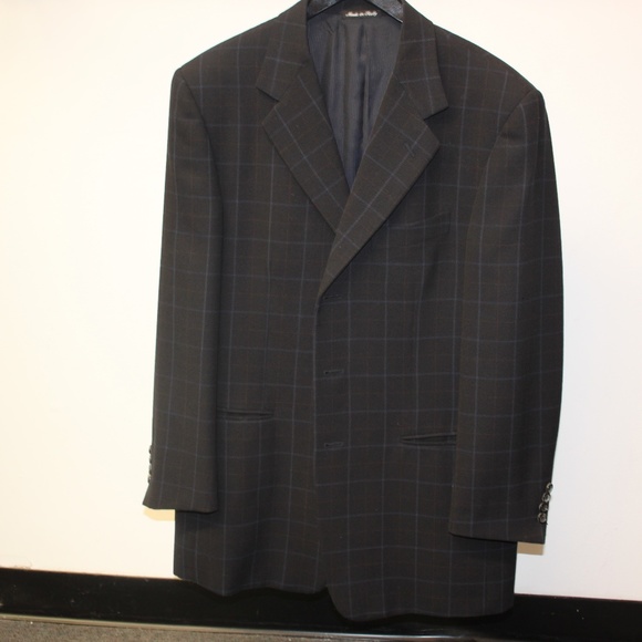 Pal zileri checkered three button wool blazer - Picture 1 of 4